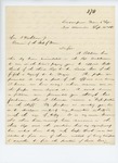 1861-09-21 Captain Edward A. Scamman of Company H writes Governor Washburn regarding a petition circulating to appoint him Major by Edward A. Scamman