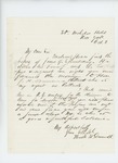 1861-10-03 Mark Dunnell writes regarding papers of James G. Spaulding by Mark H. Dunnell