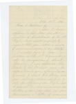 1861-10-14 A.B. Twitchell requests a position as Quartermaster by A. B. Twitchell