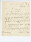 1861-12-26  Assistant Surgeon Francis Warren requests a promotion