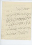 1862-07-09 S. Munson writes to C.A. Lord requesting a return to duty by S. Munson
