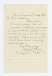 1862-07-13 Horace Pratt of Company H requests a pass to Augusta as a paroled prisoner by Horace Pratt