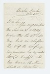 1862-11-25   Mark Dunnell requests a chaplain be assigned to the 27th Maine Regiment