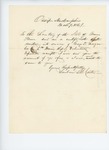 1863-03-07  Sanborn Carter requests a muster certificate for Goerge E. Morgan, Company C