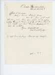1863-03-16  Sanborn Carter requests date of enlistment and place of residence for George E. Morgan