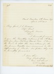 1863-04-02  Lieutenant Colonel Henry Millett forwards the monthly returns to Brigadier General Hodsdon