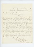 1863-04-03  Surgeon Francis Warren requests appointment of Dr. Melville Manson as assistant surgeon