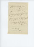 1863-05-07  Allen Prestrey requests an enlistment certificate for Thomas Feeney, Jr. of Taunton, Massachusetts