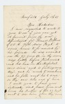 1863-07-13  Zachariah Dunnels requests a discharge for the wounded Thomas B. Stone of Company C