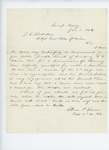 1864-01-07  Captain Albion Harris recommends Joseph Leavitt of Company G for promotion