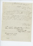 1864-02-14  Colonel C.S. Edwards recommends Private Frank M. Smith for commission