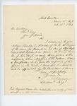 1864-02-15 Colonel Edwards recommends Sergeant Charles Harris for promotion in a new regiment by C. S. Edwards
