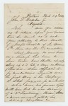 1864-03-23  Chase Brothup writes regarding matter of Joseph Leavitt