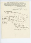 1864-08-22  Lieutenant Frank G. Patterson, Company D, writes regarding accounts of Lieutenant Sydney Hutchings of Company G
