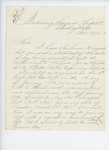 1864-10-17  Corporal E.H. Milliken, formerly of Company F, requests a statement of his muster date