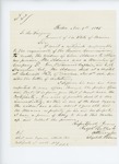 1865-11-09  Ralph Butler requests a certificate for the widow of Eben Adams for pension