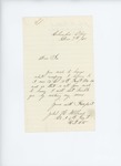 1865-12-07  John H. Willard responds to query about his Company affiliation