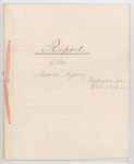 1863-10-31 Report of the Maine Agency [Maine Soldiers' Relief Association], Washington, D.C. by L. Watson