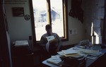 Lt Nisbet At Desk by Maine Department of Sea and Shore Fisheries