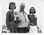 Rockland Seafood Festival, 1958 - Reigning Sea Queen with Official by Maine Department of Sea and Shore Fisheries