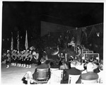 Rockland Seafood Festival, 1958 - King Neptune and Sea Queen Watch Color Guard by Maine Department of Sea and Shore Fisheries