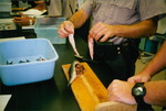 Officer Shows Parts of a Fish