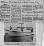 Ellsworth American Article: "Williams Yard Launches State Patrol Boat", March 10, 1977