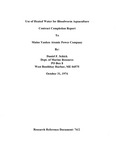 Research Reference Document 74/02 : Use of Heated Water for Bloodworm Aquaculture