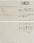 1865 Letter to Maine Legislature from Governor Cony (with enclosures)