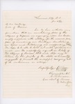 1856 Letter from Territorial Governor of Kansas to Maine Requesting Protection From Missouri Mobs by Charles L. Robinson