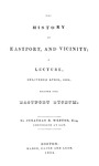 The History of Eastport, and Vicinity : a Lecture, Delivered April, 1834, Before the Eastport Lyceum