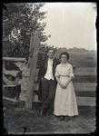 Empire Grove 23: Man and Woman Posing by Fence 2, East Poland, ca. 1911