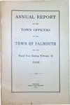 Falmouth Maine Town Report 1920 by Town of Falmouth, Maine