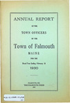 Falmouth, Maine Town Report 1930
