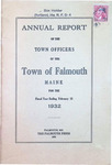 Falmouth Maine Town Report 1932