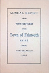 Falmouth Maine Town Report 1937 by Town of Falmouth, Maine
