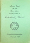 Falmouth Maine Town Report 1953
