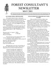 Forest Consultant's Newsletter : May 2001 by Maine Forest Service