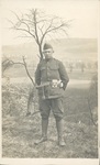 Photograph of Henry L. Foss's Army Friend Standing on a Hilltop
