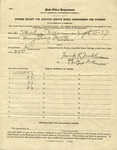 Henry L. Foss's Receipt for Service Bonds, September 10, 1937 by Post Office Department and Third Assistant Postmaster General