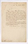 Letter from Charles-Maurice de Talleyrand-Périgord to Monsieur Feydel by Charles-Maurice de Talleyrand