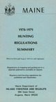 1978-1979 Maine Hunting Regulations Summary by Maine Department of Inland Fisheries and Wildlife
