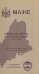 Maine Hunting and Trapping Regulations Summary, 1989-1990