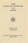 Maine Hunting and Trapping Laws 1953 Summary