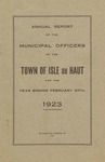 Annual Report of the Municipal Officers of the Town of Isle au Haut for the Year Ending February 20, 1923