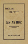Annual Report of the Municipal Officers of the Town of Isle au Haut for the Year Ending February 22, 1934 and Town Warrant