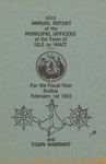 Annual Report of the Municipal Officers of the Town of Isle au Haut for the Fiscal Year Ending February 1, 1937 and Town Warrant