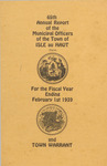 Annual Report of the Municipal Officers of the Town of Isle au Haut for the Fiscal Year Ending February 1, 1939 and Town Warrant