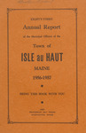 Eighty-Third Annual Report of the Municipal Officers of Isle au Haut, Maine for the Fiscal Year Ending February 1, 1957 and Town Warrant