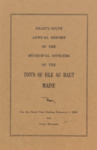 Eighty-Sixth Annual Report of the Municipal Officers of Isle au Haut, Maine for the Fiscal Year Ending February 1, 1960 and Town Warrant
